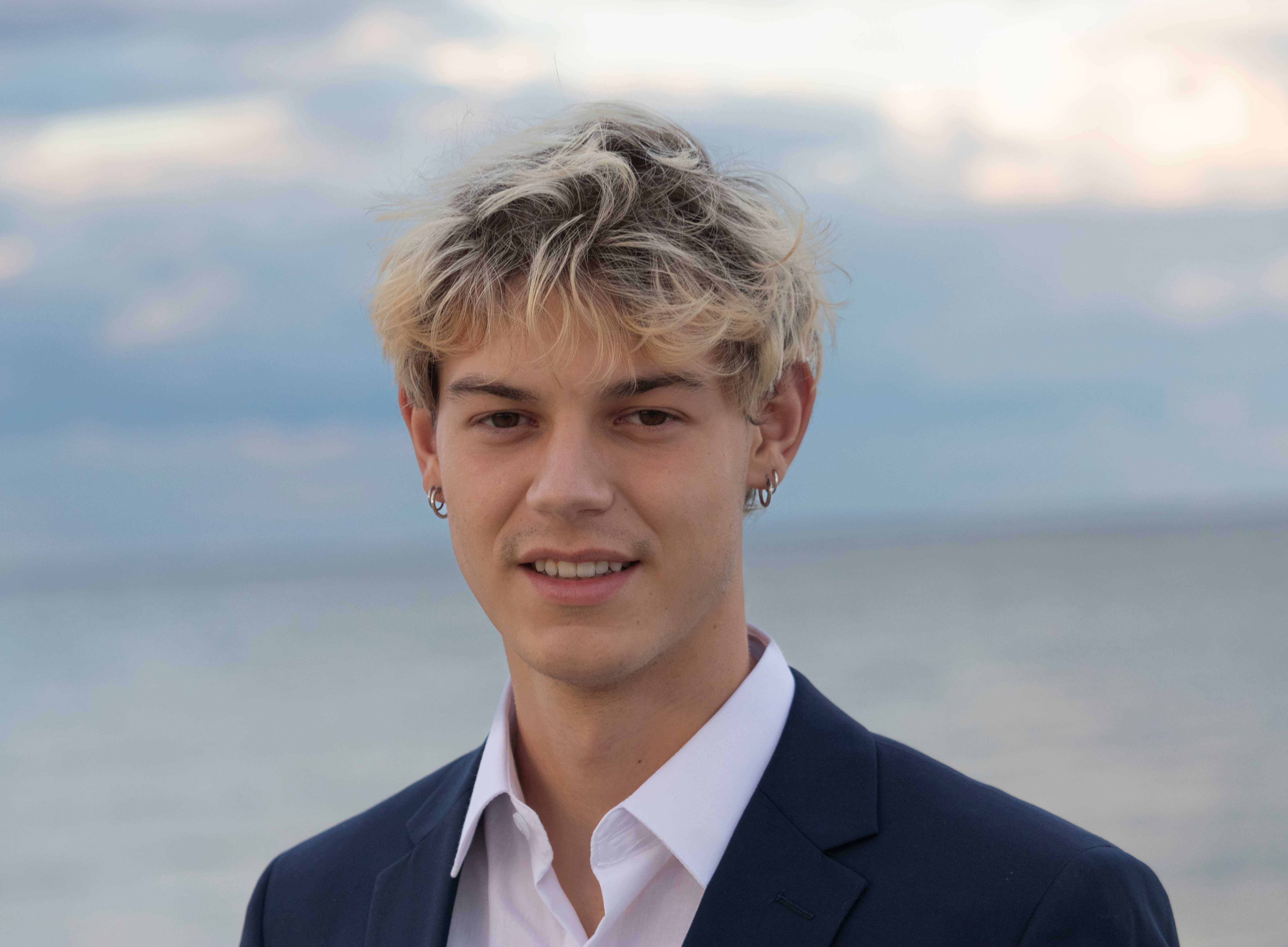 Professional headshot by the ocean